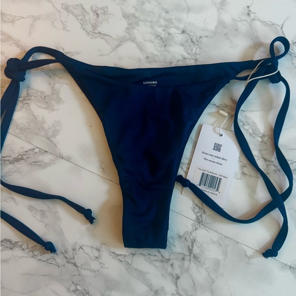 Londre Blue Bikini Bottoms Small Soft Navy NWT - Picture 4 of 5